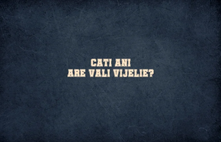cati ani are vali vijelie