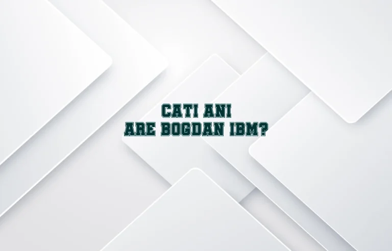 cati ani are bogdan ibm